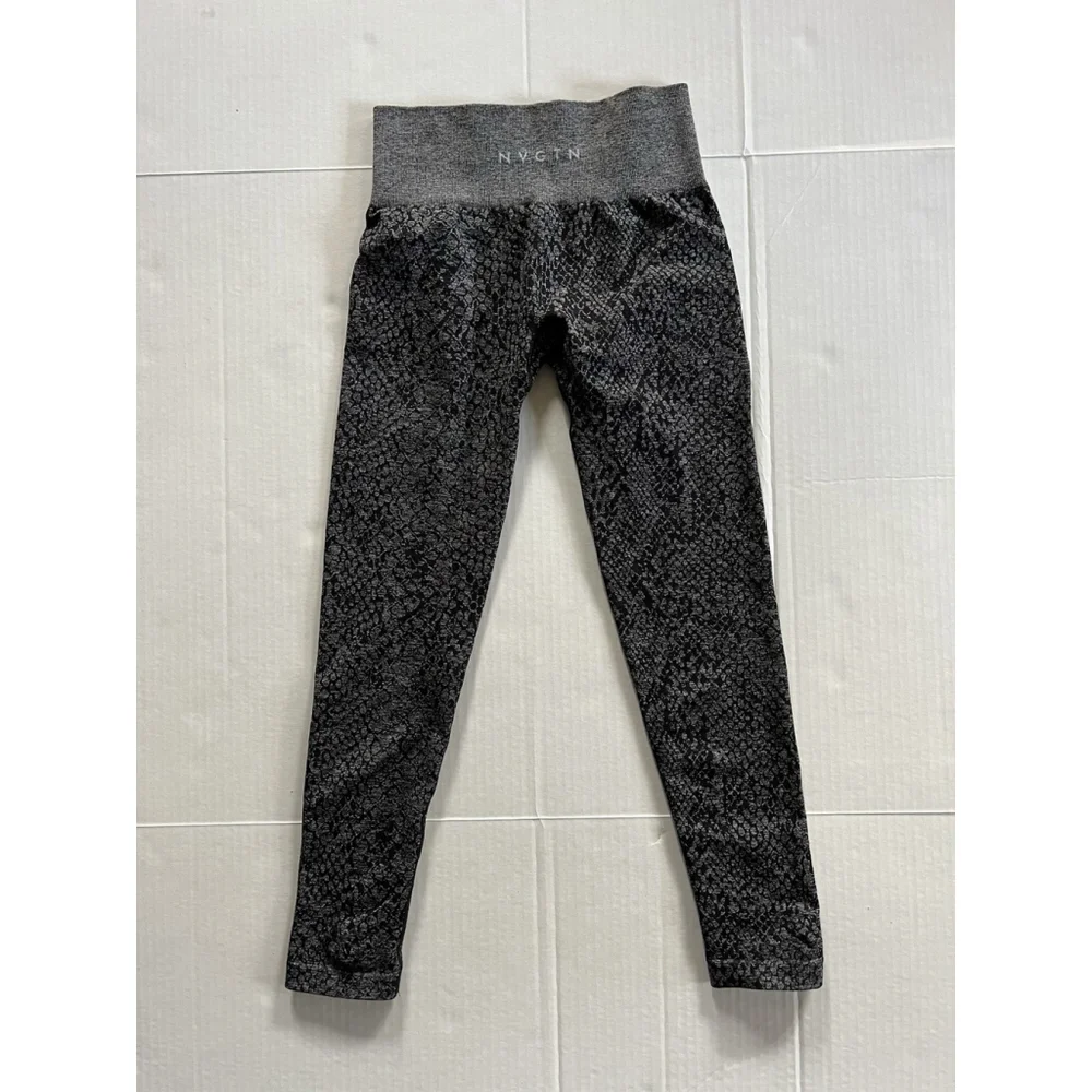 NVGTN Black & Gray Textured High-Waist Leggings - Picture 3 of 8